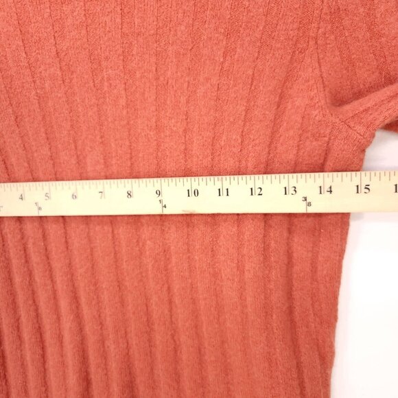 Madewell Merino Wool Alpaca Blend Mock Neck Pullover Sweater Size XXS Orange - Picture 6 of 10